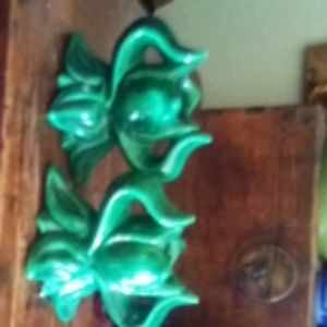 Great Vintage Set Of Flower Blossom Candleholders